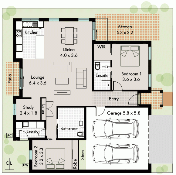 Flinders floor plan - click to expand
