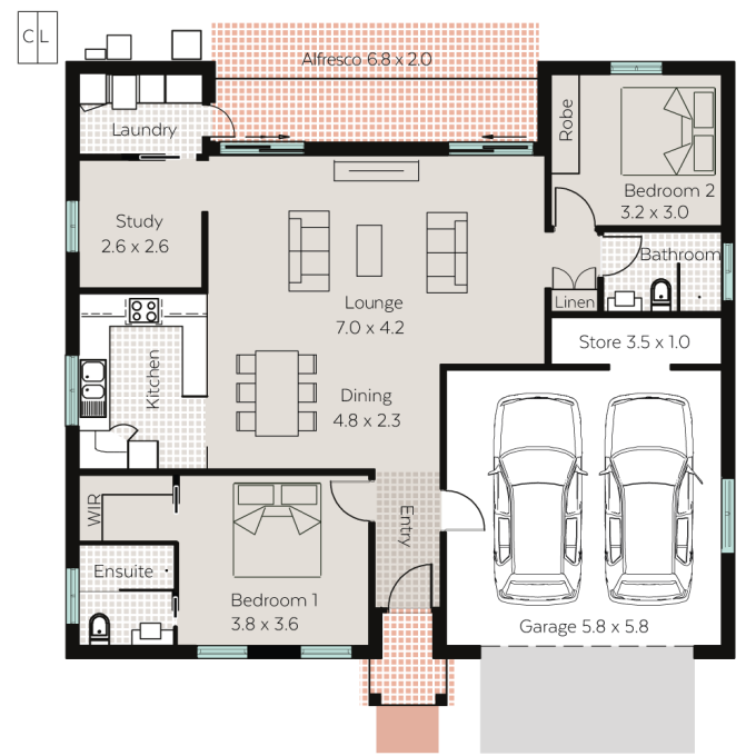 St Andrews floor plan - click to expand
