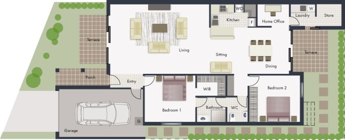 Hume floor plan - click to expand