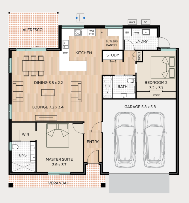 Green Gables floor plan - click to expand