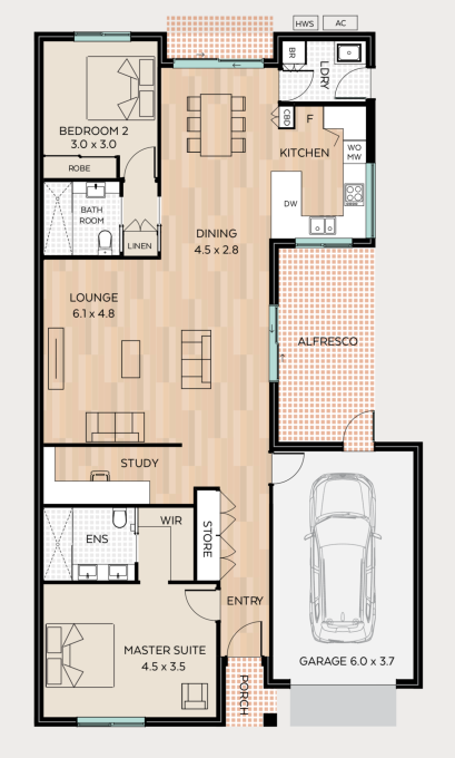 The Briars floor plan - click to expand