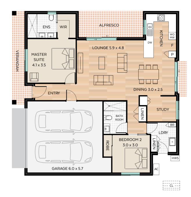 Breamlea floor plan - click to expand
