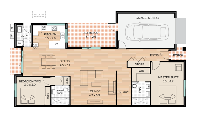 Torquay floor plan - click to expand