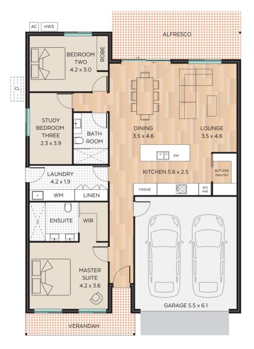 Arlington floor plan - click to expand