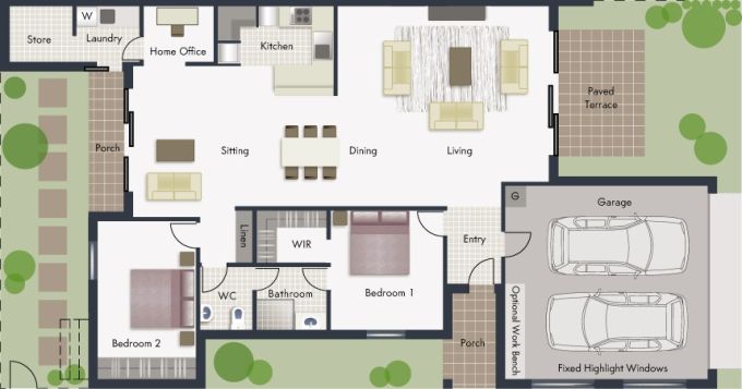 Wendouree floor plan - click to expand