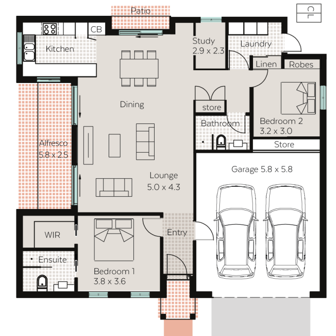 Chelsea floor plan - click to expand